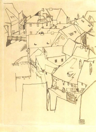 Krumau District by Egon Schiele